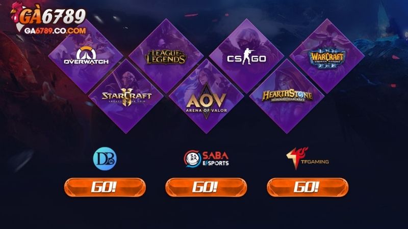 3 sảnh game E-sports hấp dẫn tại nhà cái GA6789