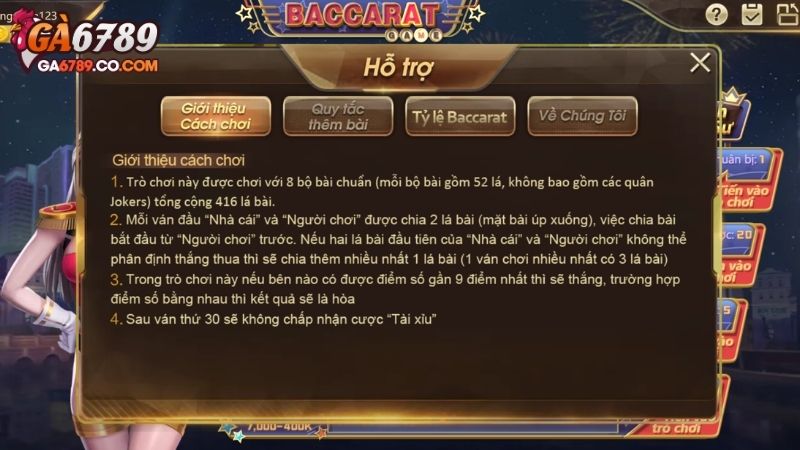 Cẩm nang chơi Baccarat chi tiết a-z tại GA6789