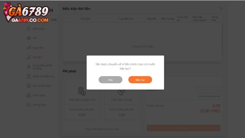 Hướng dẫn rút tiền GA6789 chi tiết, thành công