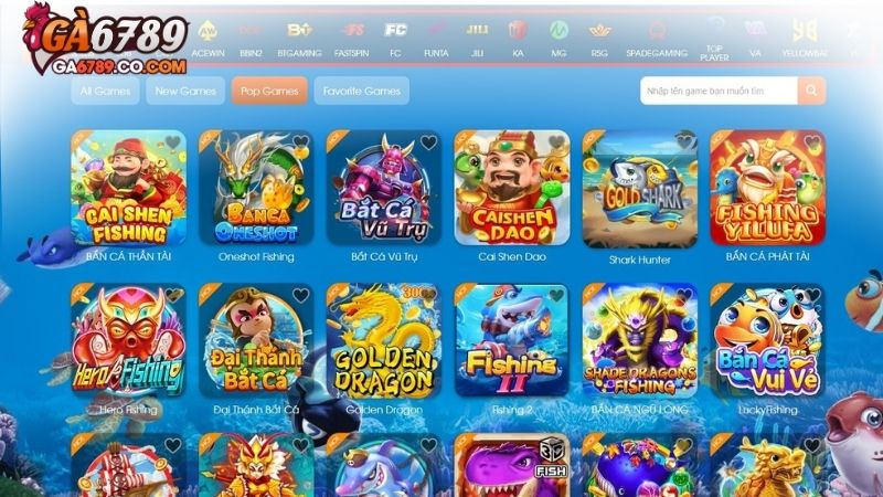Những nhà phát hành game bắn cá uy tín đồng hành cùng GA6789